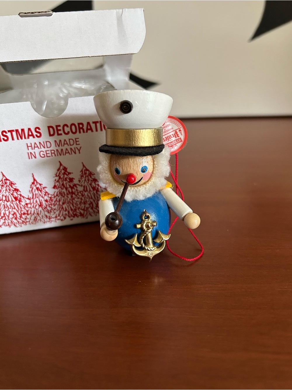 Steinbach Vintage Captain Wooden Ornament - Nautical Holiday Decoration